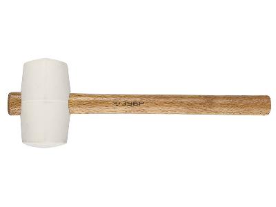 картинка Киянка резиновая ЗУБР белая с деревянной ручкой 450г магазина Мастер Дом