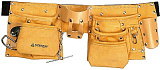 картинка Пояс для инструмента STAYER "МАСТЕР" кожаный 10 карманов, 3 подвески магазина Мастер Дом