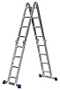 картинка Лестница-трансформер СИБИН алюминиевая  4Х4 ступени   высота1220*2350*4580мм магазина Мастер Дом